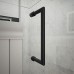 DreamLine SHDR-243207210-HFR-09 Unidoor Plus W x H Frameless Hinged Shower Door  Frosted Band  32-32 1/2 in. W x 1 in. D x 72 in. H  Satin Black - B075P1G8CG